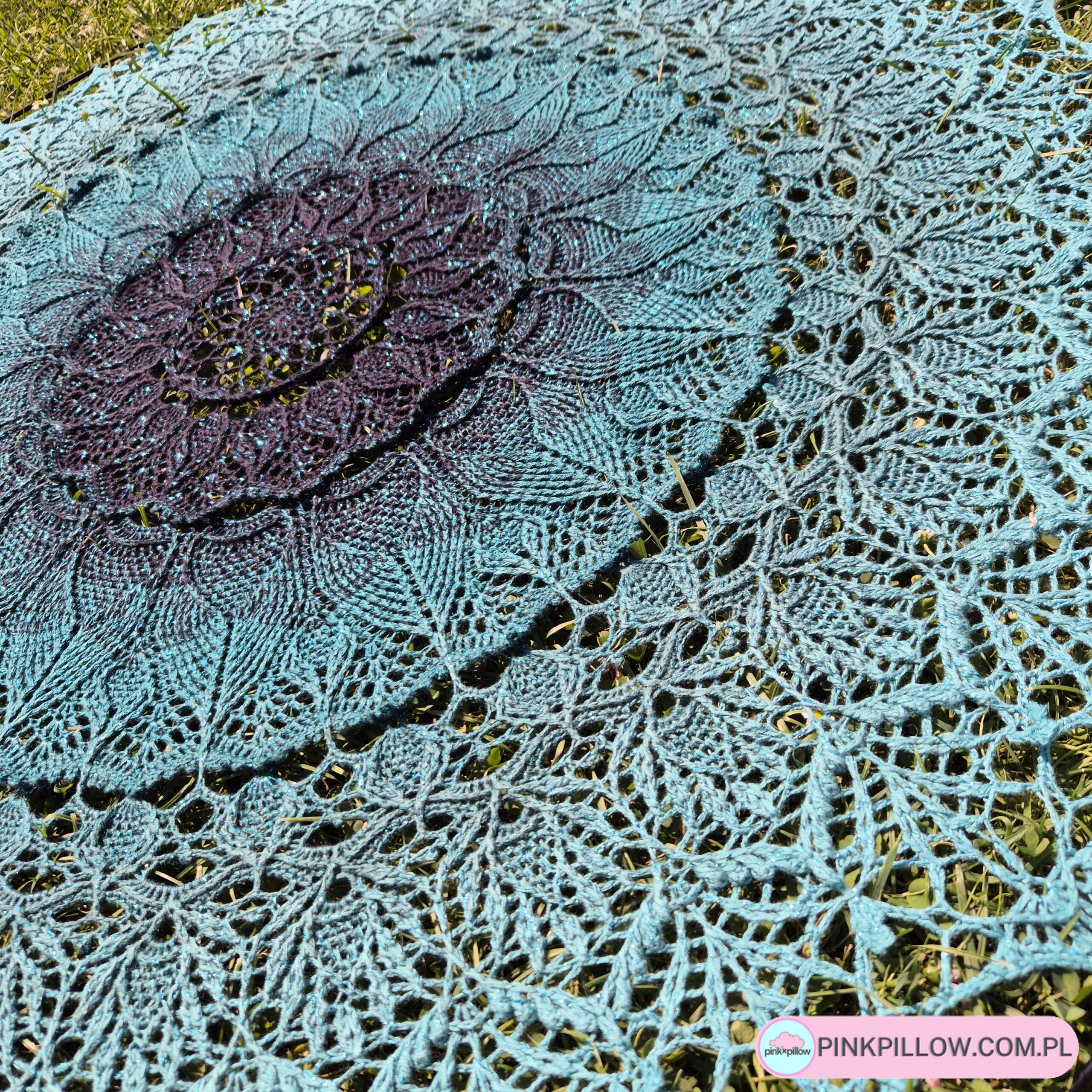 Mandala 100 cm Arcanoweave Turkusowa - obrazek 9