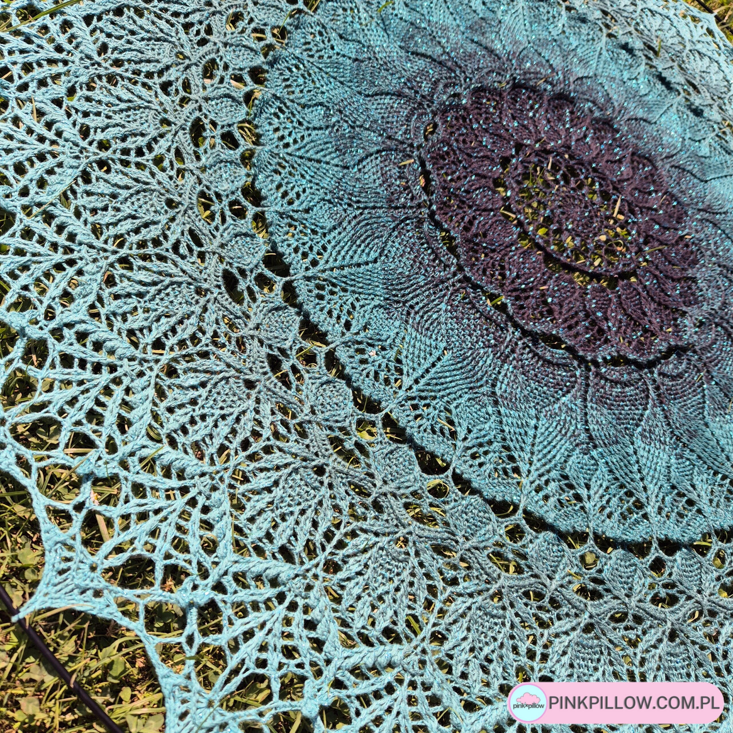 Mandala 100 cm Arcanoweave Turkusowa - obrazek 5