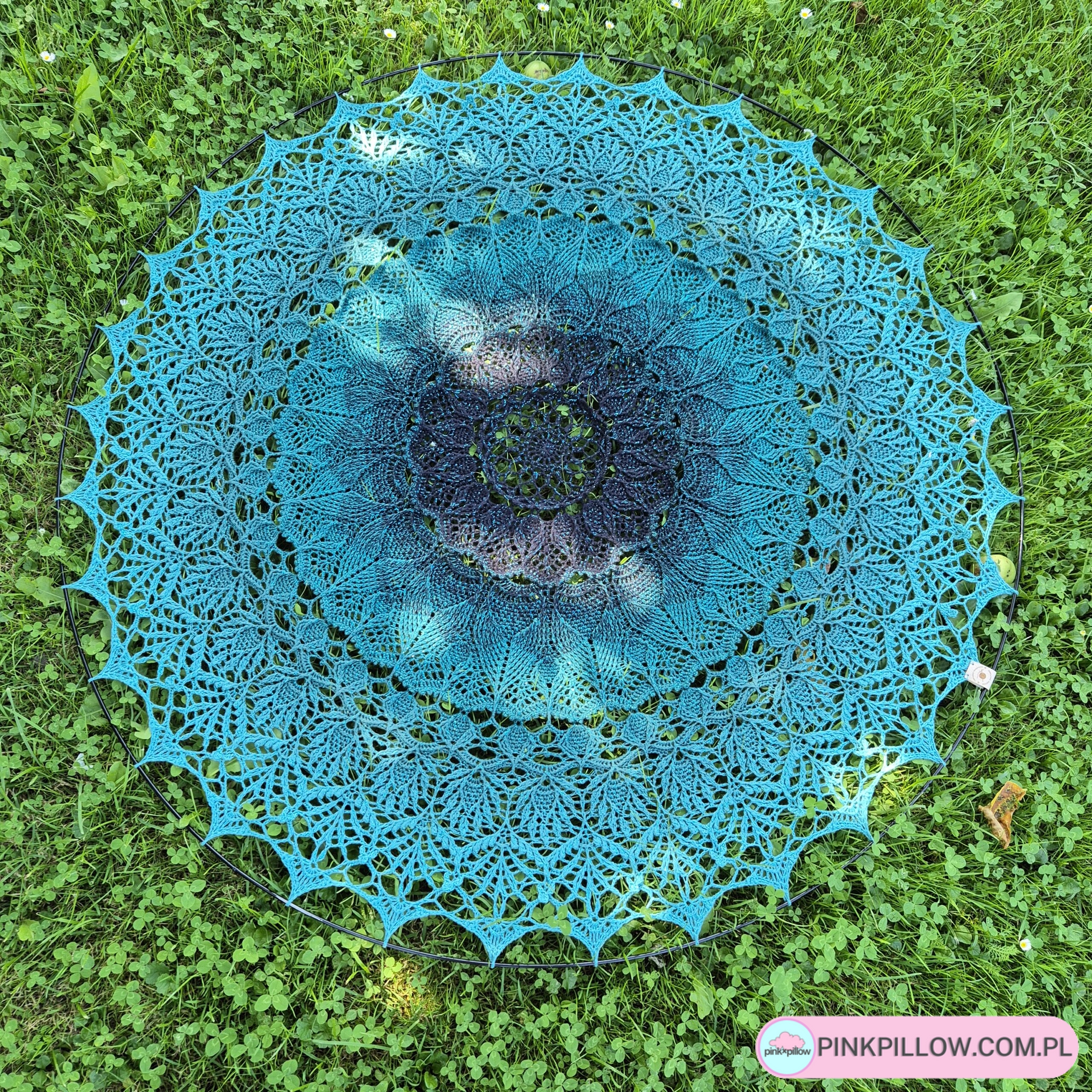 Mandala 100 cm Arcanoweave Turkusowa - obrazek 10