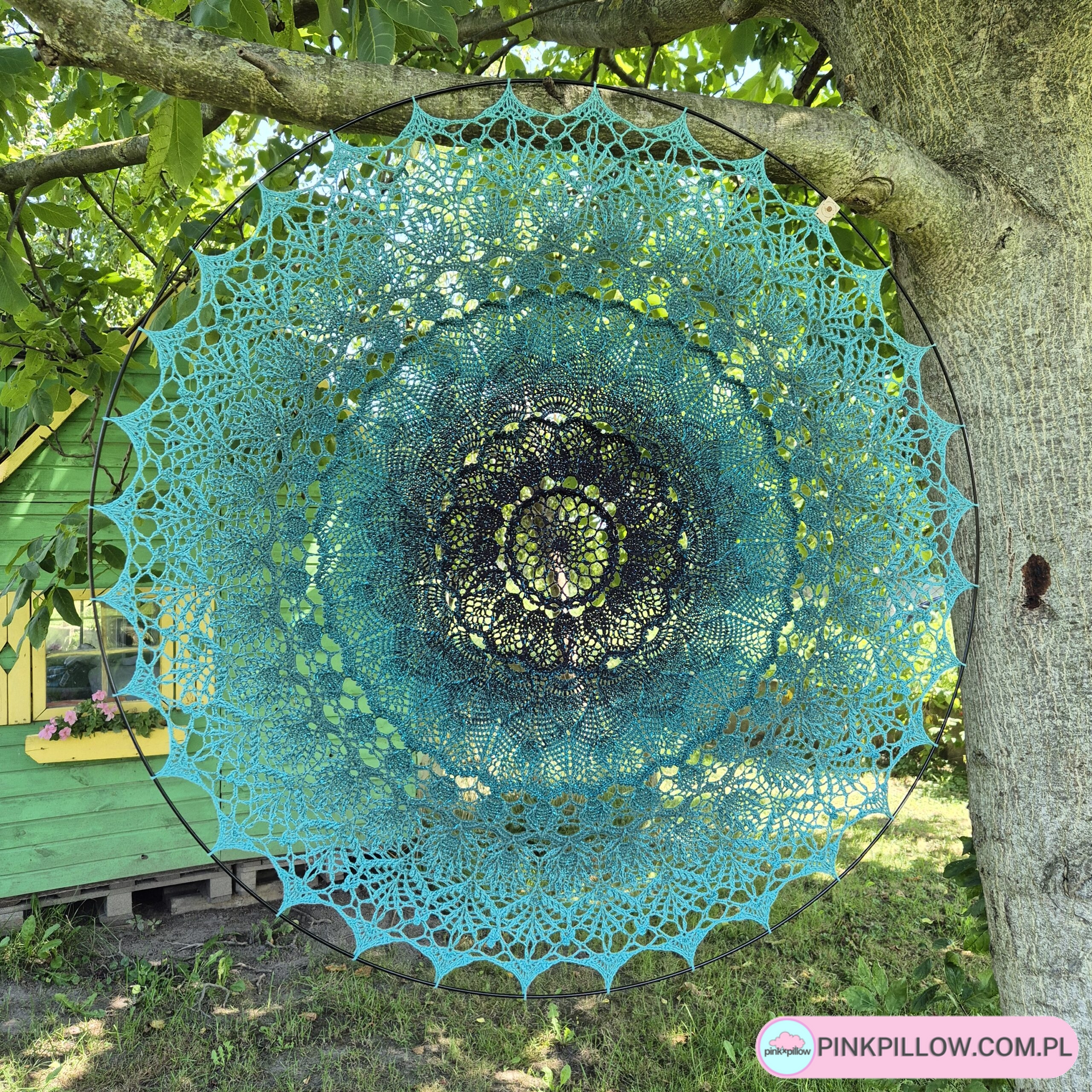 Mandala 100 cm Arcanoweave Turkusowa - obrazek 6