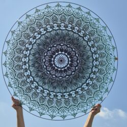 Mandala 100 cm Arcanoweave Turkusowa