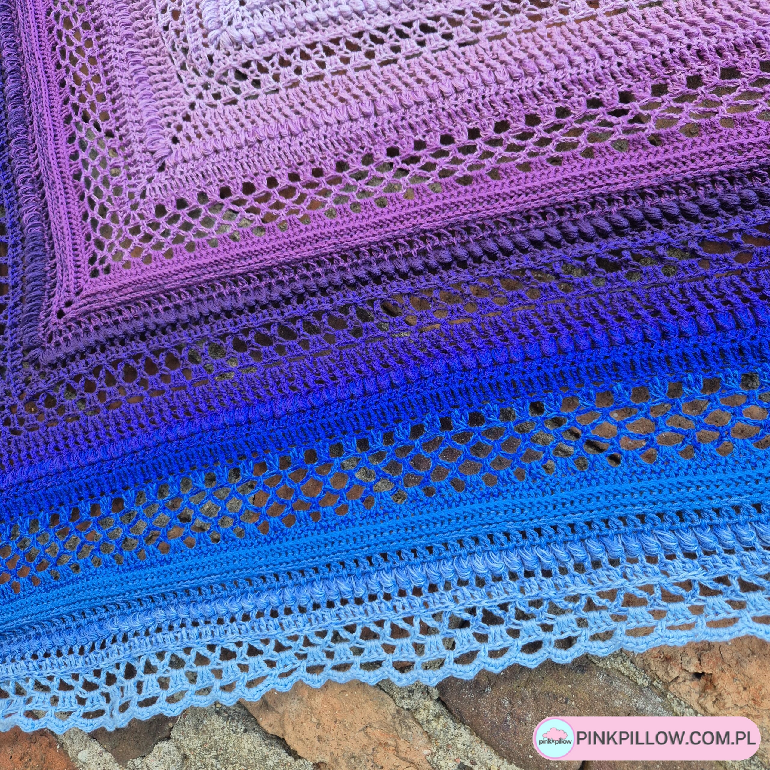 Chusta ombre "Maciejka" - Wymiary 180x80 cm - obrazek 3