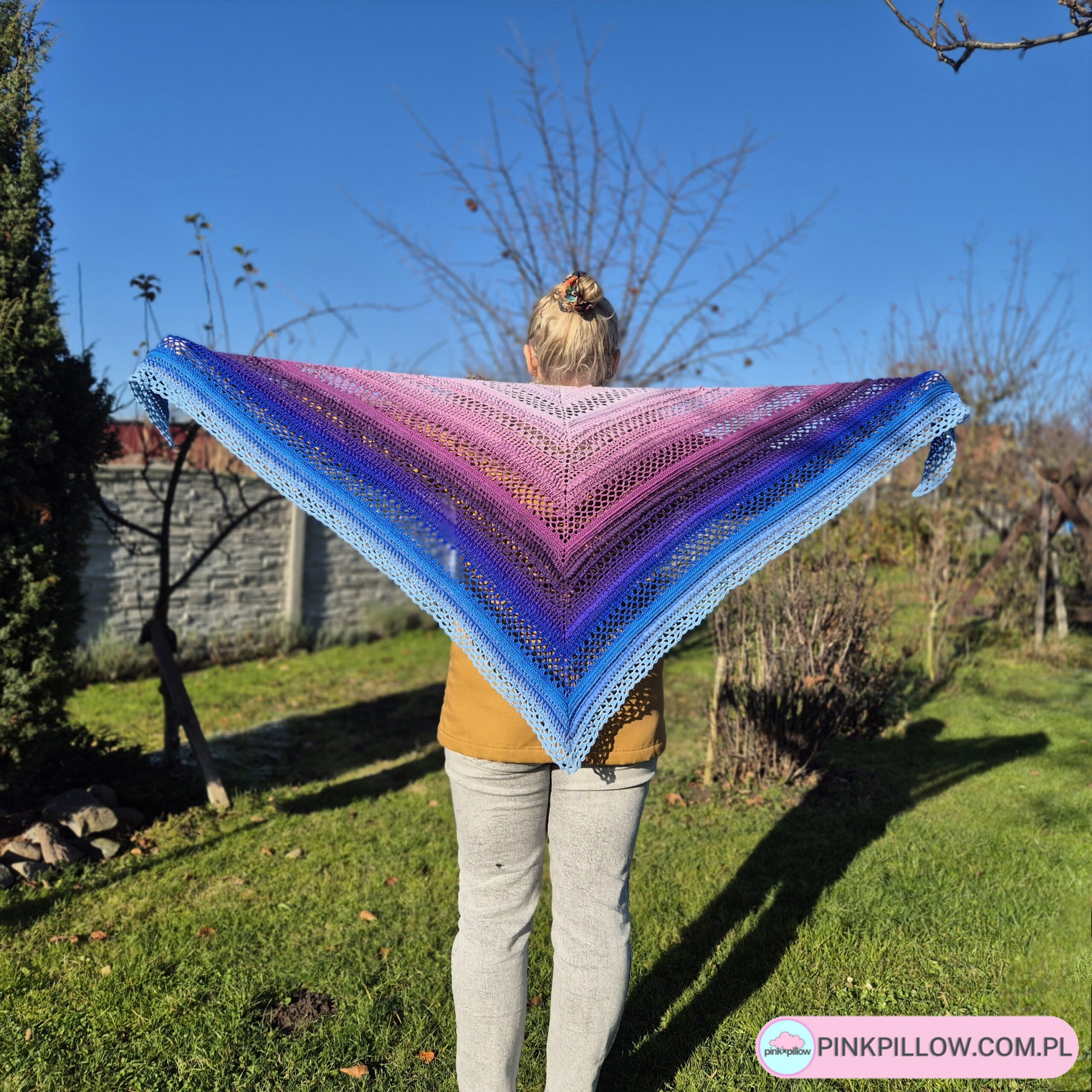 Chusta ombre "Maciejka" - Wymiary 180x80 cm - obrazek 9