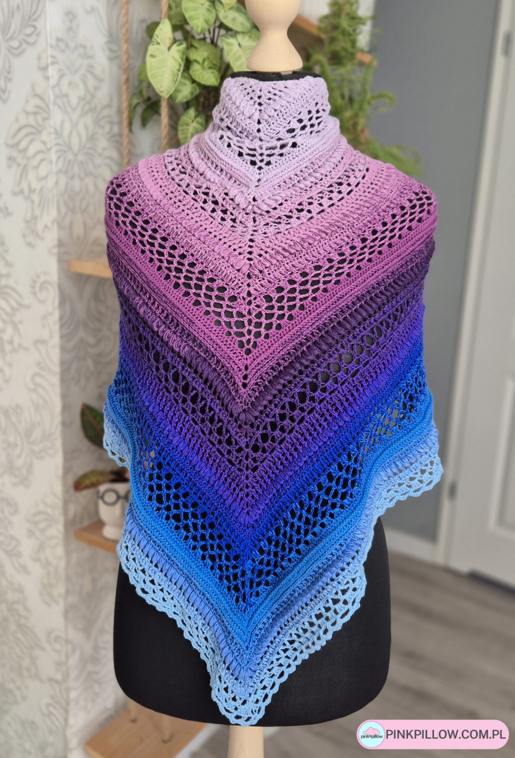 Chusta ombre "Maciejka" - Wymiary 180x80 cm - obrazek 10