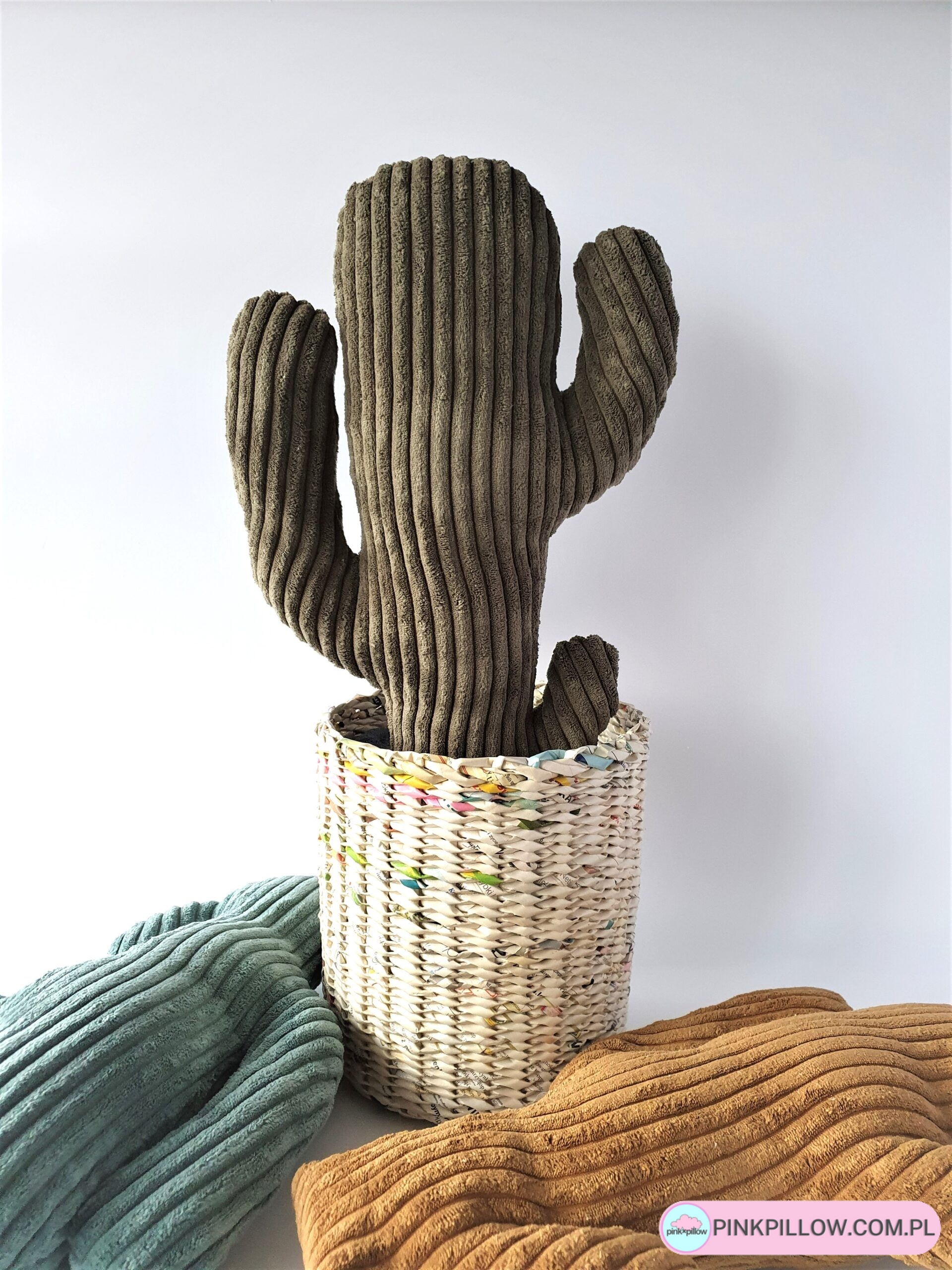 Dekoracyjna Poduszka Kaktus - Różne Kolory - obrazek 3