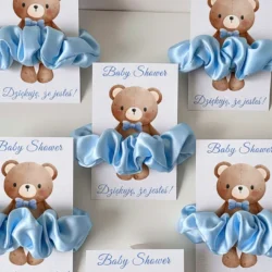 Gumka Scrunchies z Personalizacją na Baby Shower i Roczek