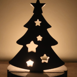 Świecznik w kształcie Choinki z betonu architektonicznego