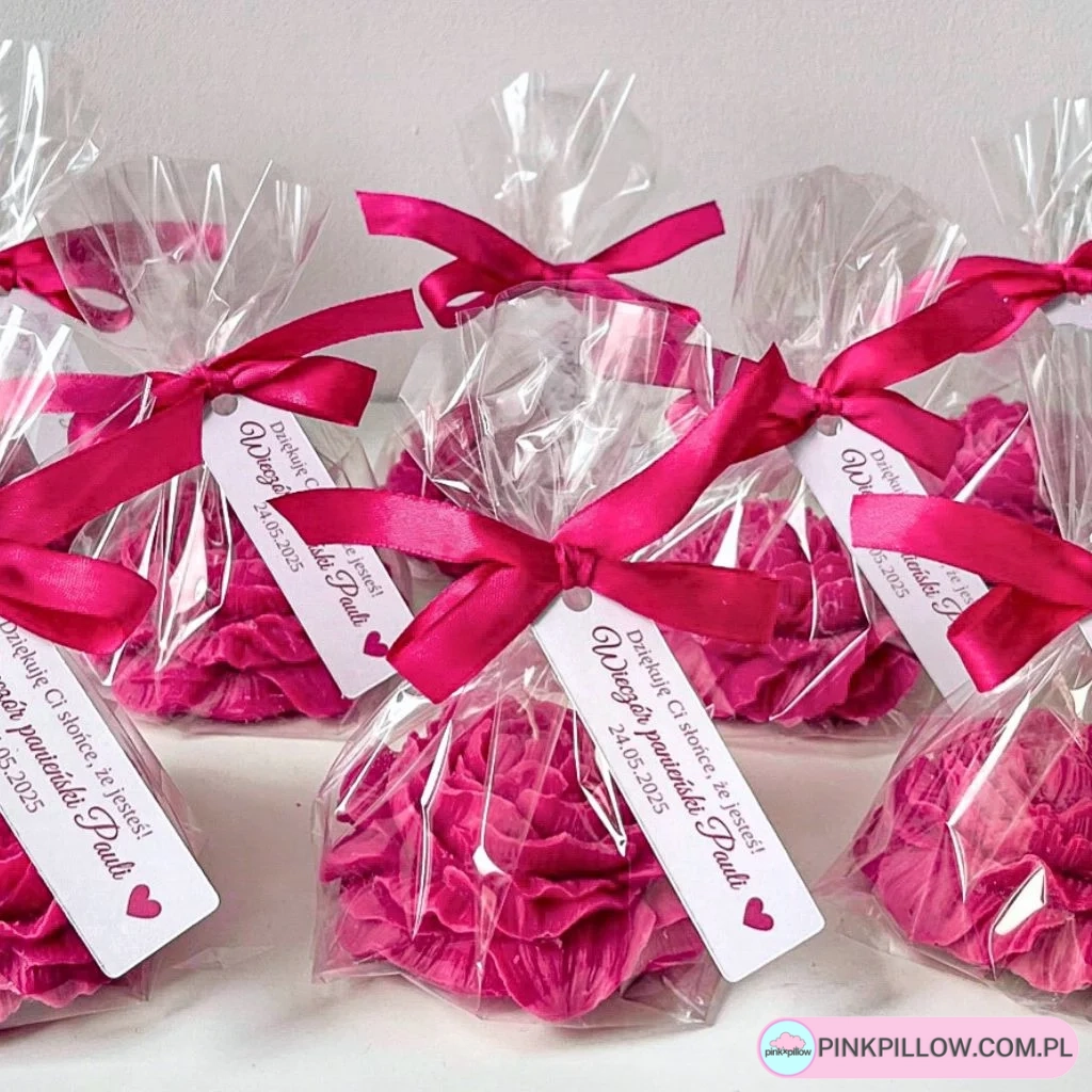 Świeczki na Podziękowania dla gości Duża Piwonia - Personalizowane - obrazek 3