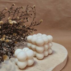 Świeca Bubble - Zestaw 2 szt. - Mała i Duża - Różne Kolory