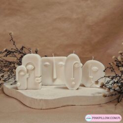 Świece Twarze - Zestaw 4 szt. - Dostępne Różne Kolory