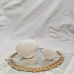 Świeca sojowa Muszla - Zestaw 2 szt. - Różne Kolory