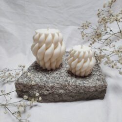 Świeca sojowa Warkocz - Zestaw 2 szt. - Różne Kolory