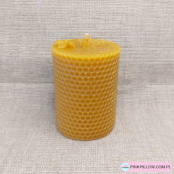 Świeca z wosku pszczelego Walec 130g - Wymiary 5,5x7 cm