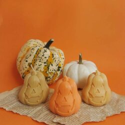 Świeczka Dynia uśmiechnięta Podłużna - Różne Kolory