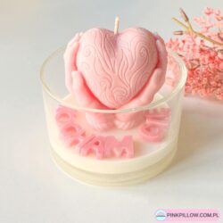 Świeczka z napisem Kocham Cię z Sercem w szkle