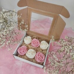 Zestaw prezentowy Świeczki Róże 6 szt. - Różne Kolory