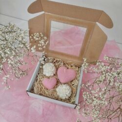 Zestaw Świeczek sojowych w kształcie Serca i Róży - Różne Kolory