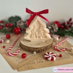 Świeczka Boże narodzenie Choinka z wzorem