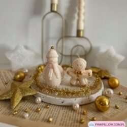 Świeca Bałwanek lub Piernik - Różne Kolory