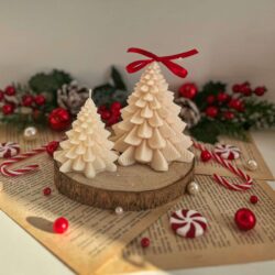 Dwie świeczki Choinki Jodły - Różne Kolory