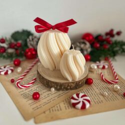 Świeca sojowa Fale - Zestaw 2 szt. - Dostępne Różne Kolory