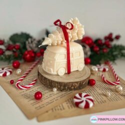 Świeczki sojowe Świąteczne Autobus z Choinką