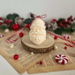 Świeca Głowa Mikołaja - Różne Kolory