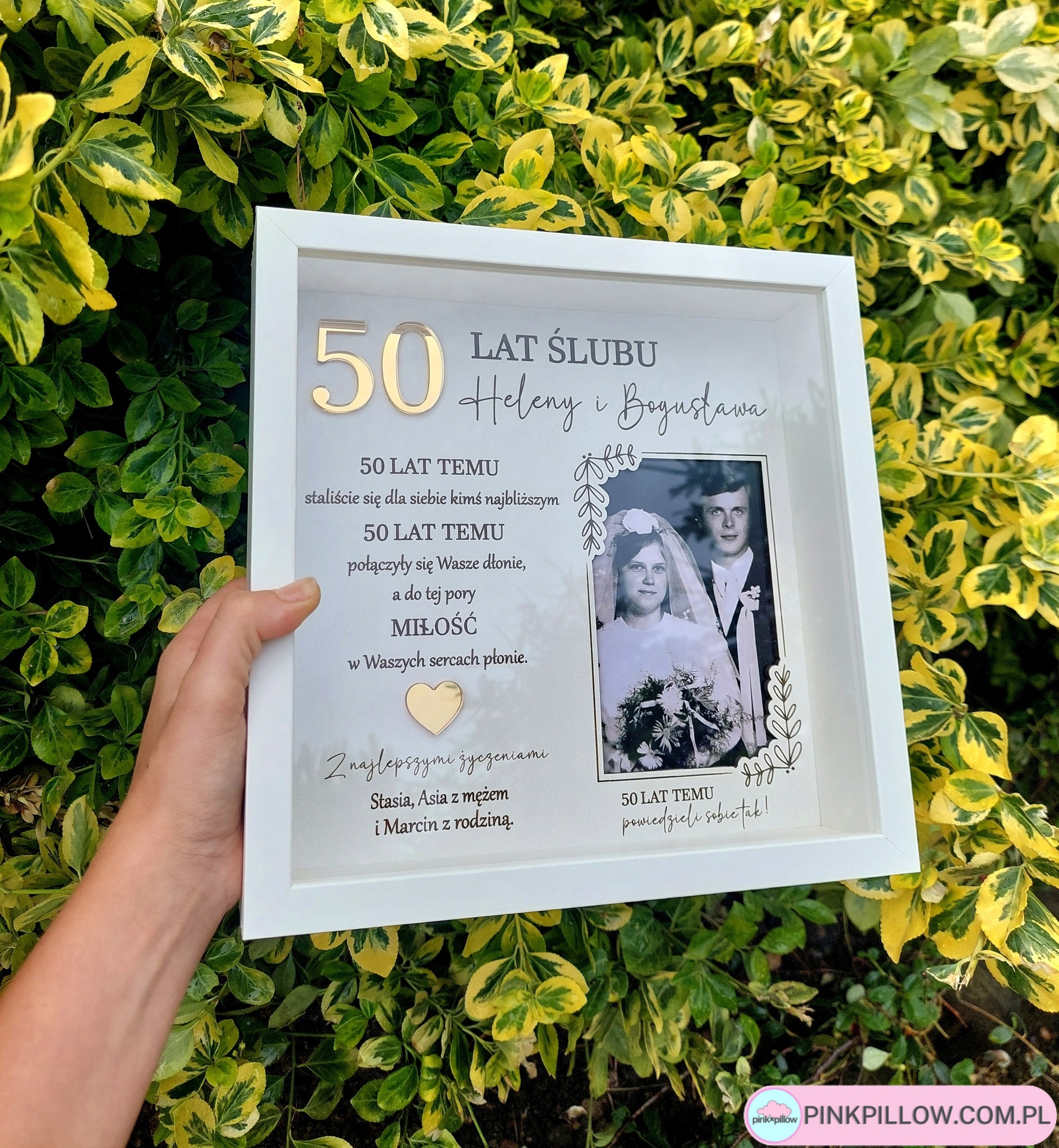 Personalizowany prezent Ramka na Rocznice Ślubu ze zdjęciem