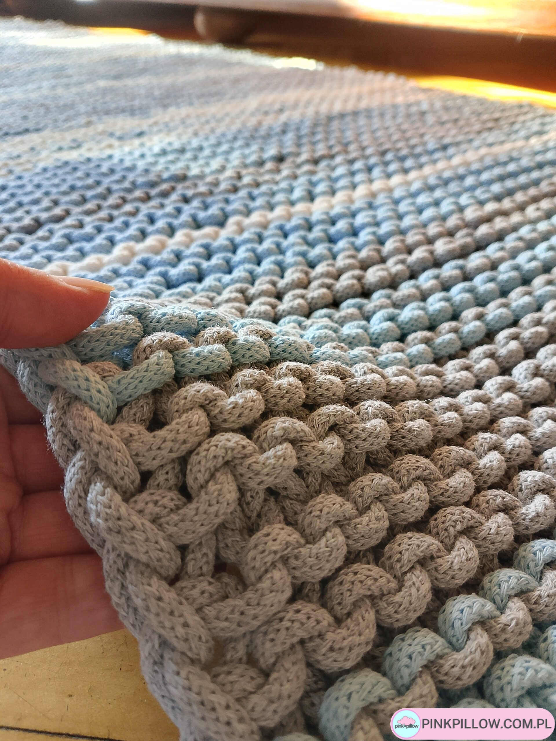 Kilim w paski na drutach - Wymiary 200x60 cm - obrazek 3