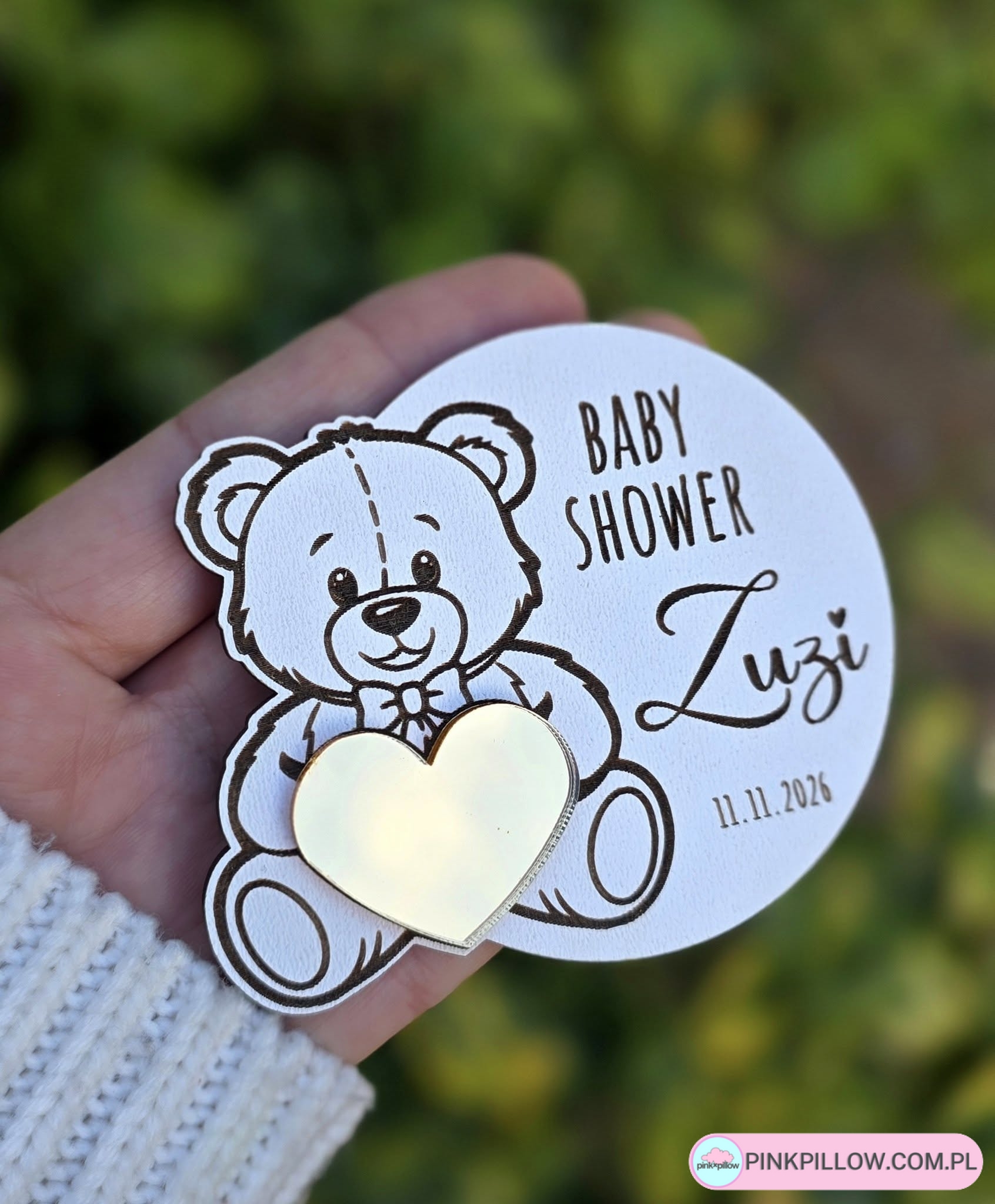 Podziękowania dla gości Magnes Miś z kolorowym Serduszkiem - obrazek 7