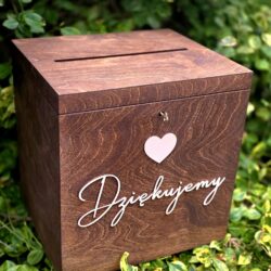 Drewniana Skrzynia/Pudełko na Koperty Ślubne