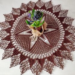 Serwetka z Kordonka - Średnica 65 cm - Kolor Czekoladowy