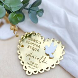 Złote Podziękowania dla gości z okazji Pierwszej Komunii