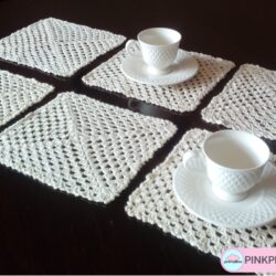 Podkładki do Kuchni i Jadalni 18x20 cm - Komplet 6 szt. - Kolor Biały