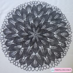 Serweta Koronkowa Okrągła 70 cm - Kolor Czarny