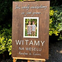 Personalizowana tablica powitalna na Wesele, Ślub - Wymiary 90x60 cm