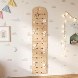 Personalizowana Drewniana miarka wzrostu dla Dziecka