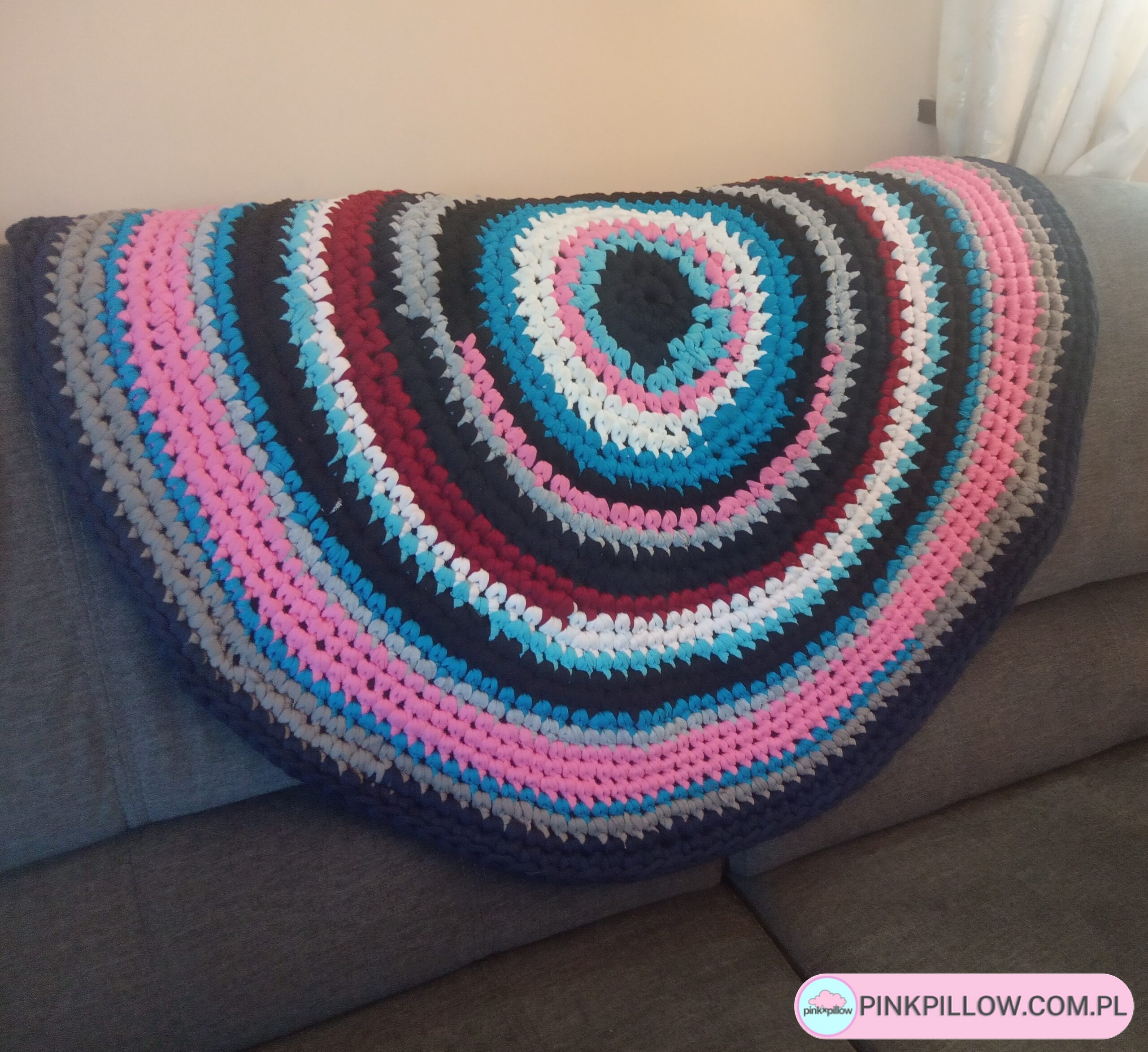 Dywan Rustykalny Zero Waste - Średnica 80 cm - obrazek 2