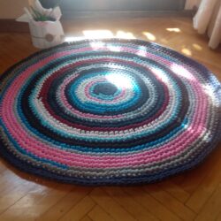 Dywan Rustykalny Zero Waste - Średnica 80 cm