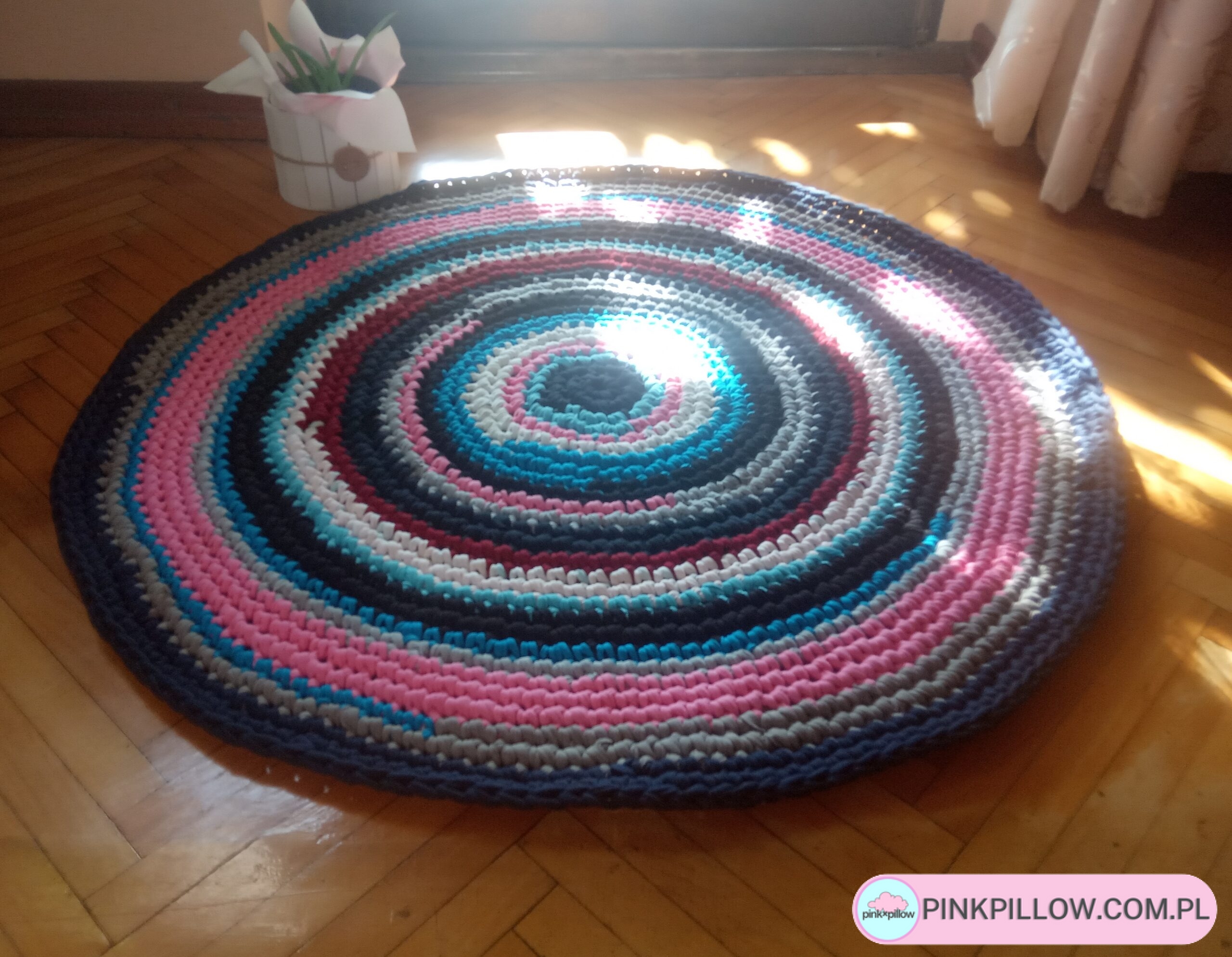 Dywan Rustykalny Zero Waste - Średnica 80 cm