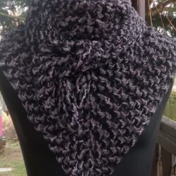 Ciepła Chusta damska - Kolor Szary melanż