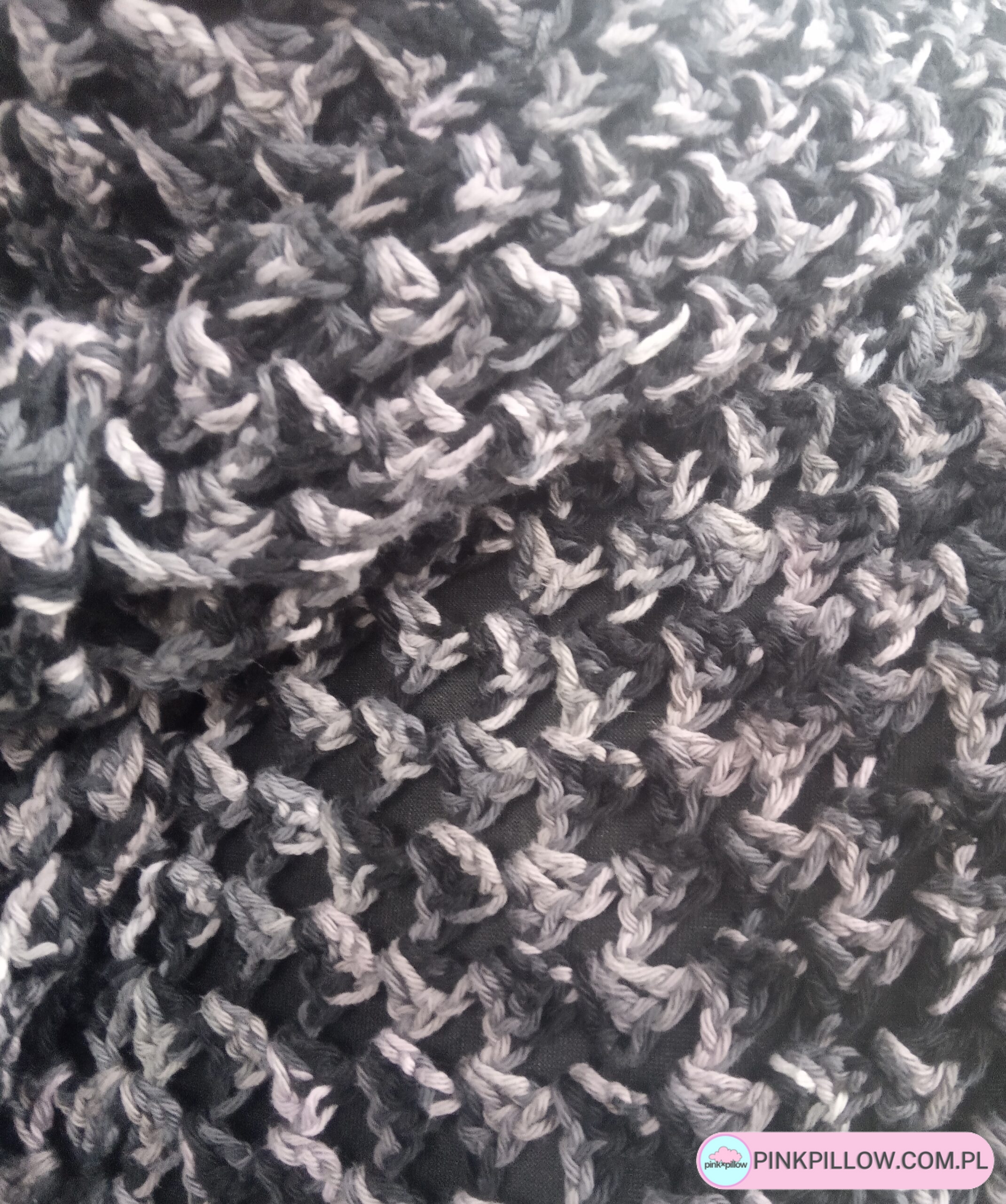 Chusta dziergana na drutach - Widok splotu z bliska