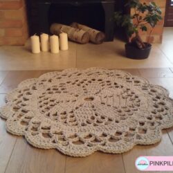 Dywan pod kominek "Dace Gray" - Średnica 80 cm