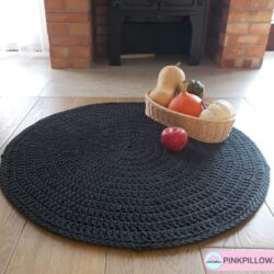 Dywan Grafitowy okrągły "Boss" 80 cm