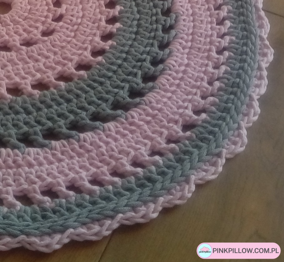 Dywan Szaro-Różowy Maya - Wzór z bliska