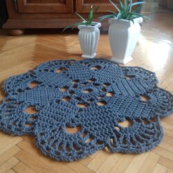 Szary Dywan Mandala 85 cm