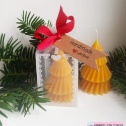 Świeczka z wosku pszczelego Choinka - Wysokość 8 cm
