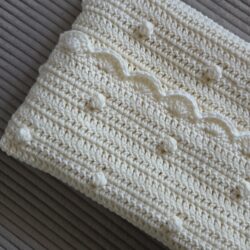 Wełniany Kocyk dla dziecka 100% Merino Ecru - Wymiary 70x90 cm