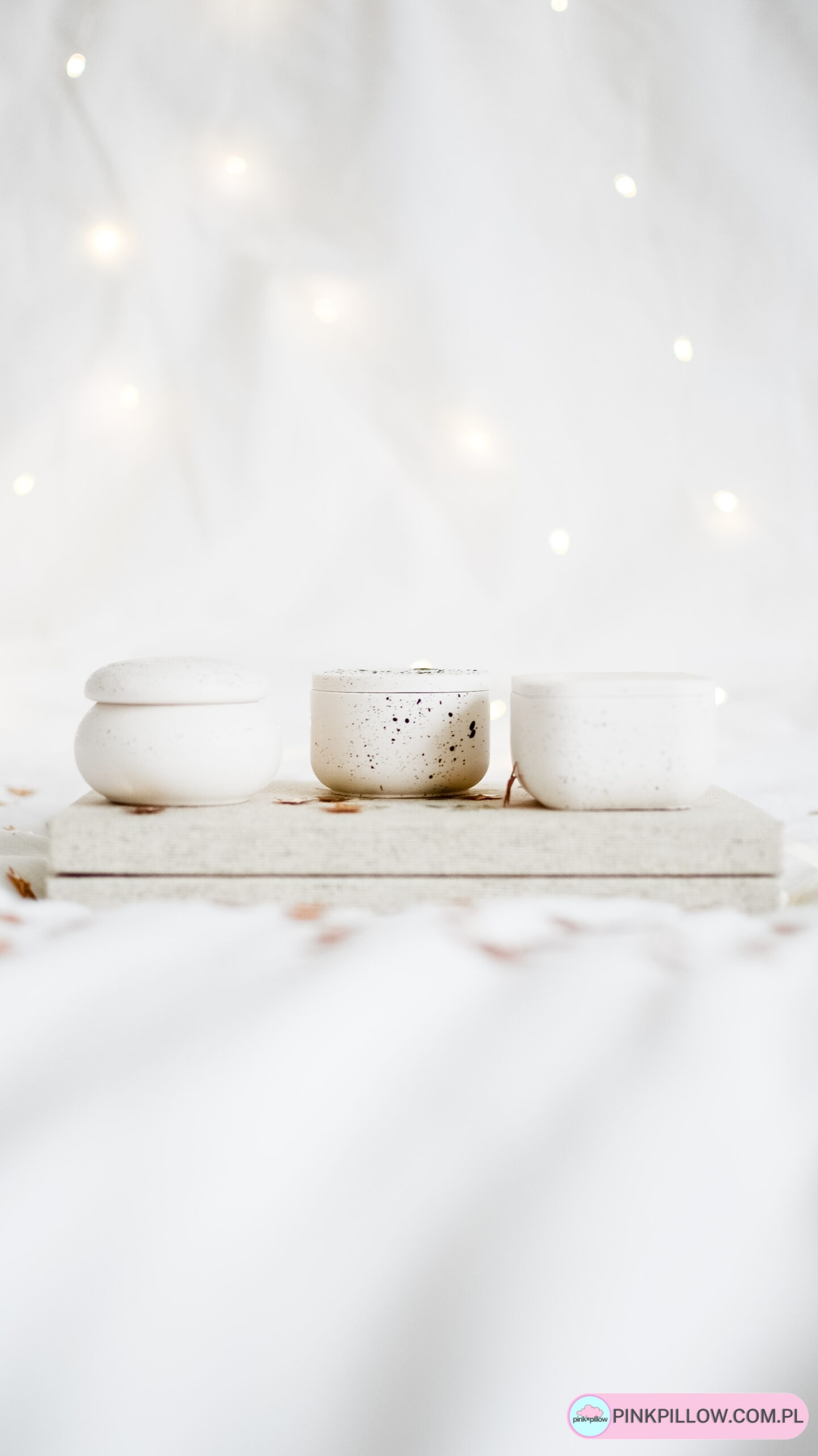 Pojemniczki do łazienki Gipsowe - Komplet 3 szt.