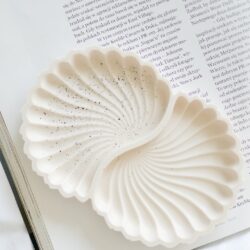 Podstawka Muszelka na Biżuterię z gipsu